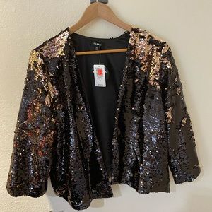 Sequined Kimono/Crop blazer